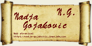 Nadja Gojaković vizit kartica